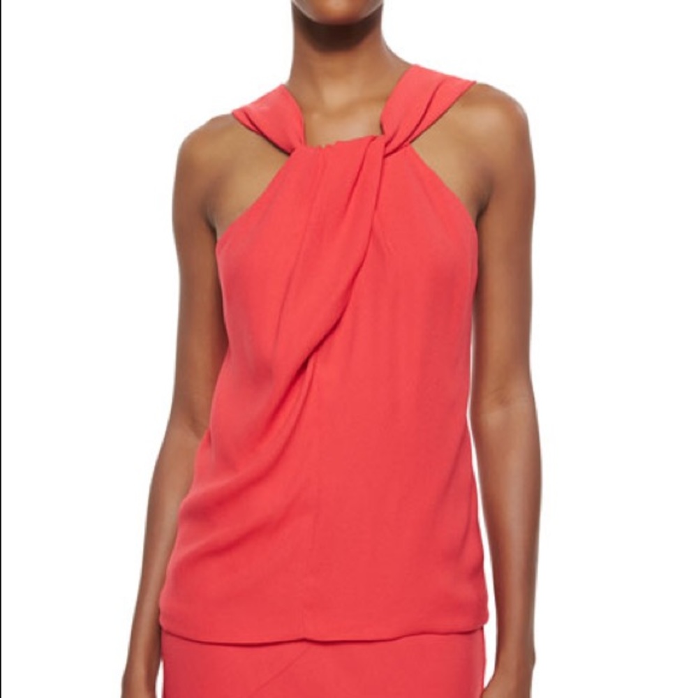 Nicholas Crepe Twist Front Top
